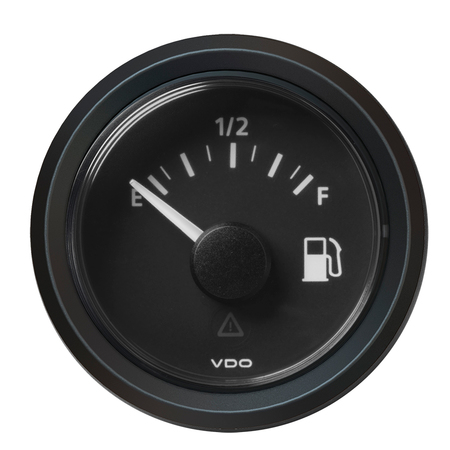 VDO MARINE 2-1/16" Fuel Level Gauge Empty/Full-8-32V-240-33.5 OHM-Black Dial A2C59514096